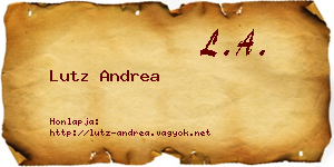 Lutz Andrea névjegykártya